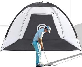 img 4 attached to Veggicy Golf Hitting Net for Indoor and Outdoor Practice - Golf Training Aids with Chipping Net and Hitting Mat for Backyard