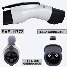img 2 attached to 🔌 AKSESROYAL Tesla Charger Adapter: Connects UMC Tesla Charging Box to SAE J1772 Socket & EVs, Max 40A & 250V
