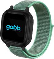 🌈 gabb watch kids watch band: 20mm boy girl smart watch replacement with quick release pins - breathable hook&loop nylon sport style logo