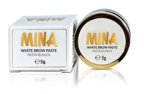 img 4 attached to MINA White Brow Paste 5g: Achieve the Perfect Brow Shape with Effortless Drawing and Sketching for Flawless Eyebrow Tinting