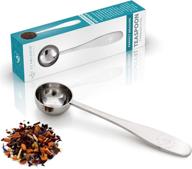 🍵 teabloom perfect measure loose leaf tea spoon: premium stainless steel scoop for the finest tea experience logo