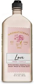 img 1 attached to Bath and Body Works Aromatherapy LOVE - ROSE + VANILLA Body Wash and Foam Bath 10 Fluid Ounce: Погрузитесь в чувственный уход за собой