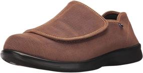 img 4 attached to Тапочки Propet из штанной ткани 'Corduroy' в цвете сланцевого серого для мужской обуви