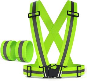 img 4 attached to K-Brands Reflective Vest: Ultimate High Visibility for Running, Biking & More