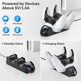 img 3 attached to 🎮 OIVO PS5 Controller Charger Station: Efficient PS5 Controller Charging Dock with USB-C Type Adapter - Playstation 5