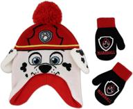 поддержите малышей в тепле с зимней шапкой nickelodeon, детскими перчатками и 🧤 плавничьей шапочкой для малышей paw patrol chase - идеально для мальчиков и девочек в возрасте от 2 до 4 лет! логотип