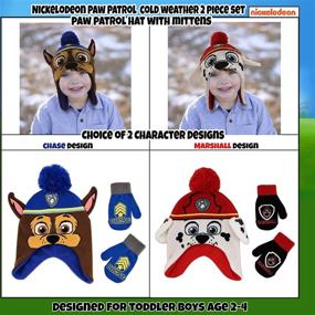 img 1 attached to Keep Little Ones Warm with Nickelodeon Winter Hat, Kids Gloves, and 🧤 Paw Patrol Chase Baby Beanie – Perfect for Boys and Girls Ages 2-4!
