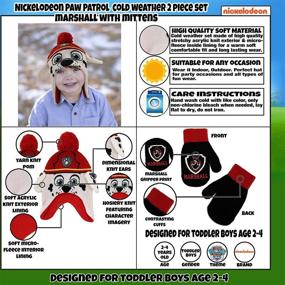 img 2 attached to Keep Little Ones Warm with Nickelodeon Winter Hat, Kids Gloves, and 🧤 Paw Patrol Chase Baby Beanie – Perfect for Boys and Girls Ages 2-4!