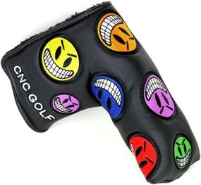 img 1 attached to 🃏 CNC GOLF Joker Smiley Face Black Putter Cover - Magnetic Headcover for Scotty Cameron Taylormade Odyssey Blade: Stylish Protection for your Putter