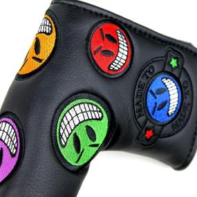 img 2 attached to 🃏 CNC GOLF Joker Smiley Face Black Putter Cover - Magnetic Headcover for Scotty Cameron Taylormade Odyssey Blade: Stylish Protection for your Putter