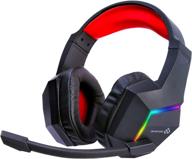 🎧 infurture gaming headset - noise cancelling over ear headphones for ps5 ps4 pc xbox one, with mic, rgb light, bass surround & soft memory earmuffs - computer headset for laptop switch logo