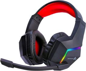 img 4 attached to 🎧 INFURTURE Gaming Headset - Noise Cancelling Over Ear Headphones for PS5 PS4 PC Xbox one, with Mic, RGB Light, Bass Surround & Soft Memory Earmuffs - Computer Headset for Laptop Switch