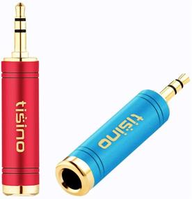 img 3 attached to DISINO 3.5mm to 1/4 Adapter, High Quality Gold-Plated Pure Copper 1/8 inch Male to 1/4 inch Female Stereo Jack - 2 Pack