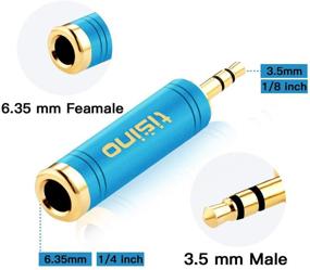 img 1 attached to DISINO 3.5mm to 1/4 Adapter, High Quality Gold-Plated Pure Copper 1/8 inch Male to 1/4 inch Female Stereo Jack - 2 Pack