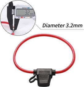 img 2 attached to 🔌 Entronp 3 Pack 10 AWG Inline Fuse Holder - Reliable Tinned Copper 10 Gauge Fuse Holder 12V/32V with Fuses and 12 Inch Loop