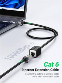 img 3 attached to 🔌 UGREEN 10FT Кабель-удлинитель Ethernet Cat6 - мужской-женский коннектор для маршрутизатора, модема, смарт-телевизора, ПК, ноутбука - Кабель высокой скорости для сетевой патч-панели.