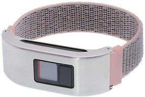 img 1 attached to Leiou Woven Nylon Strap Compatible With Vivofit 3/Jr/Jr2 Replacement Band Sport Mesh Watchband With Silver Metal Case (Seashell Wellness & Relaxation