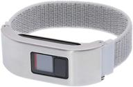 leiou woven nylon strap compatible with vivofit 3/jr/jr2 replacement band sport mesh watchband with silver metal case (seashell wellness & relaxation logo