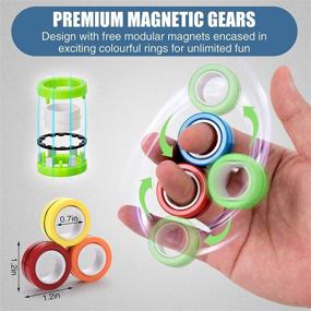 img 1 attached to 🌀 Unleash Tranquility with Vibrant Magnetic Spinners, Expertly Designed for Decompression