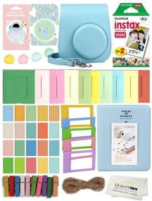 img 2 attached to Fujifilm Instax Mini 11 Deluxe 8 In 1 Accessory Bundle Kit Case Album Stickers Frames And Quality Photo Microfiber Cloth (Sky Blue)