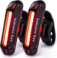 🚲 ultimate bike tail lights: usb rechargeable, waterproof led safety rear light - 2 packs - 7 light modes - fits any road or mountain bike logo