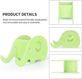 img 3 attached to 🐘 Mokani Cute Elephant Desk Supplies Organiser: Multifunctional Office Accessories with Phone Stand & Desk Decor