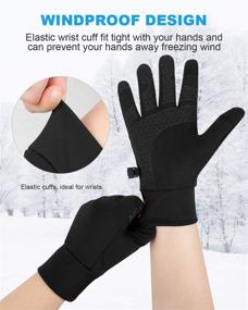 img 1 attached to 🧤 Anqier Winter Touchscreen Gloves: Warm, Durable, and Suitable for Running, Driving, and Cycling - Ideal for Both Men and Women