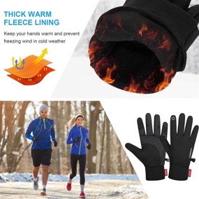 img 2 attached to 🧤 Anqier Winter Touchscreen Gloves: Warm, Durable, and Suitable for Running, Driving, and Cycling - Ideal for Both Men and Women