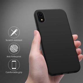 img 1 attached to 📱 OTOFLY iPhone XR Case - Silky Smooth Soft Touch Silicone for Full-Body Protection (Black)