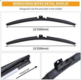 img 1 attached to 🚗 MIKKUPPA Front Wipers Replacement for GMC Yukon 2000-2017 and Chevy Suburban 2000-2013 Windshield Wiper Blade, 22-inch + 22-inch (Pack of 2)
