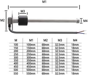 img 2 attached to 🔋 240-33 ohms 16-inch (400mm) Stainless Steel Fuel Sending Unit for Marine Boat Fuel Gas Tank Level Sender – Fuel & Water Lever Gauge Sensor for Marine Water Tanks and Fuel Gauges