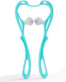 img 4 attached to 💆 Swan-neck Handheld Self Muscle Massager - Lightweight & Portable Shoulder Relaxer, with Massage Point for Neck Muscle Relief (Technology Blue)