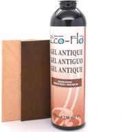 🔱 tandy leather eco-flo gel antique - 8 oz medium brown (2607-03): high-performing leather stain for authentic vintage finesse logo