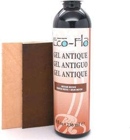 img 1 attached to 🔱 Tandy Leather Eco-Flo Gel Antique - 8 oz Medium Brown (2607-03): High-Performing Leather Stain for Authentic Vintage Finesse