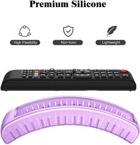 img 1 attached to 📱 CaseBot Silicone Case for Samsung TV Remote - Honey Comb Lightweight Anti Slip Shockproof Cover for Samsung BN59-01315A BN59-01199F AA59-00666A BN59-01301A Remote - Purple Glow in The Dark: Ultimate Protection and Style