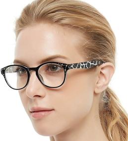 img 3 attached to MARE AZZURO Round Reading Glasses Women Stylish Vintage Readers 1.0 1.25 1.5 1.75 2.0 2.25 2.5 2.75 3.0 3.5 4.0