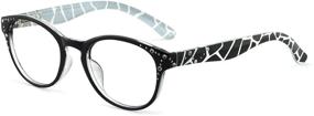 img 4 attached to MARE AZZURO Round Reading Glasses Women Stylish Vintage Readers 1.0 1.25 1.5 1.75 2.0 2.25 2.5 2.75 3.0 3.5 4.0