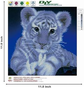 img 2 attached to Cute Tiger 5D Diamond Painting Kit: DIY Square Rhinestone Embroidery Cross Stitch for Stunning Wall Decor