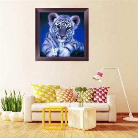 img 3 attached to Cute Tiger 5D Diamond Painting Kit: DIY Square Rhinestone Embroidery Cross Stitch for Stunning Wall Decor