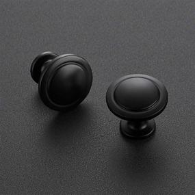img 3 attached to 🔘 Ravinte 30 Pack 1-1/4 inch Kitchen Cabinet Knobs: Matte Black Zinc Pulls and Handles