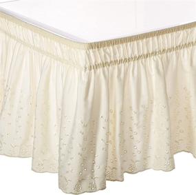 img 1 attached to 🛏️ Eye-Q/K-BG Madison Queen/King Beige Wrap-Around Bed Ruffle