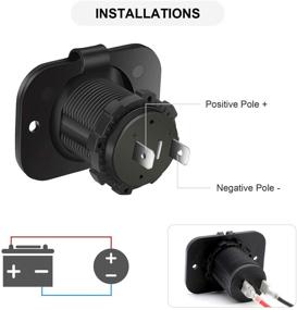 img 1 attached to 🔌 12V/24V Разъем для прикуривателя соединитель Электросети с Клеммными Проводами и Винтами – Идеально для Автомобиля, Морского Судна, Лодки, Мотоцикла, Грузовика, Дома-на-Колесах или Квадроцикла (2 штуки) от ZHSMS.