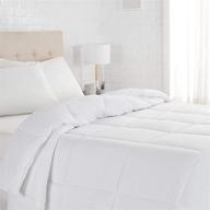 🛏️ amazon basics full/queen white light down alternative comforter duvet insert for bedding logo