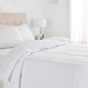 img 4 attached to 🛏️ Amazon Basics Full/Queen White Light Down Alternative Comforter Duvet Insert for Bedding