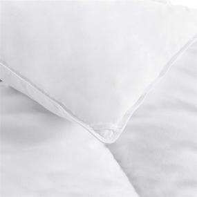 img 2 attached to 🛏️ Amazon Basics Full/Queen White Light Down Alternative Comforter Duvet Insert for Bedding