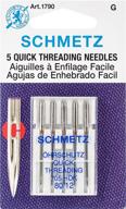 🧵 effortless threading: euro-notions quick self threading machine needles, size 12/80 - pack of 5 logo