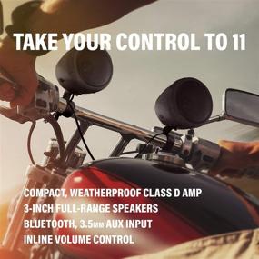 img 3 attached to BOSS Audio MCBK420B Motorcycle Bluetooth Speaker System - Compact Amplifier & Weatherproof 3 Inch Speakers, ATV & Motorcycle Use, 12V Vehicles