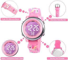 img 2 attached to Watches Cartoon Waterproof Stopwatch Silicone Girls' Watches