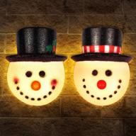 evoio snowman christmas porch light covers - 2 pack | standard porch light decoration, garage lights & outdoor christmas decorations | great outdoor decoration supply logo