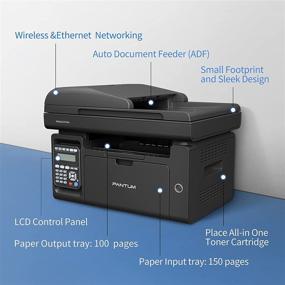 img 1 attached to Wireless Black and White Laser Printer with Fax, Scanner, and Copier - Pantum M6602NW(V6B10A), 23PPM